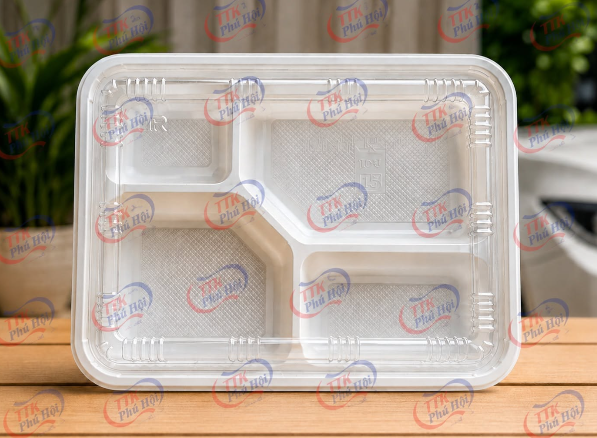 Mua hộp cơm 4 ngăn trắng tại TPHCM