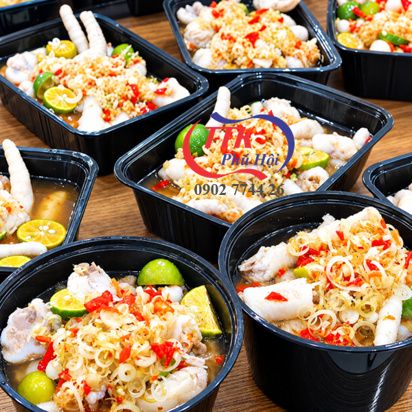 Thố nhựa đen đựng phở, hủ hiếu...750ml