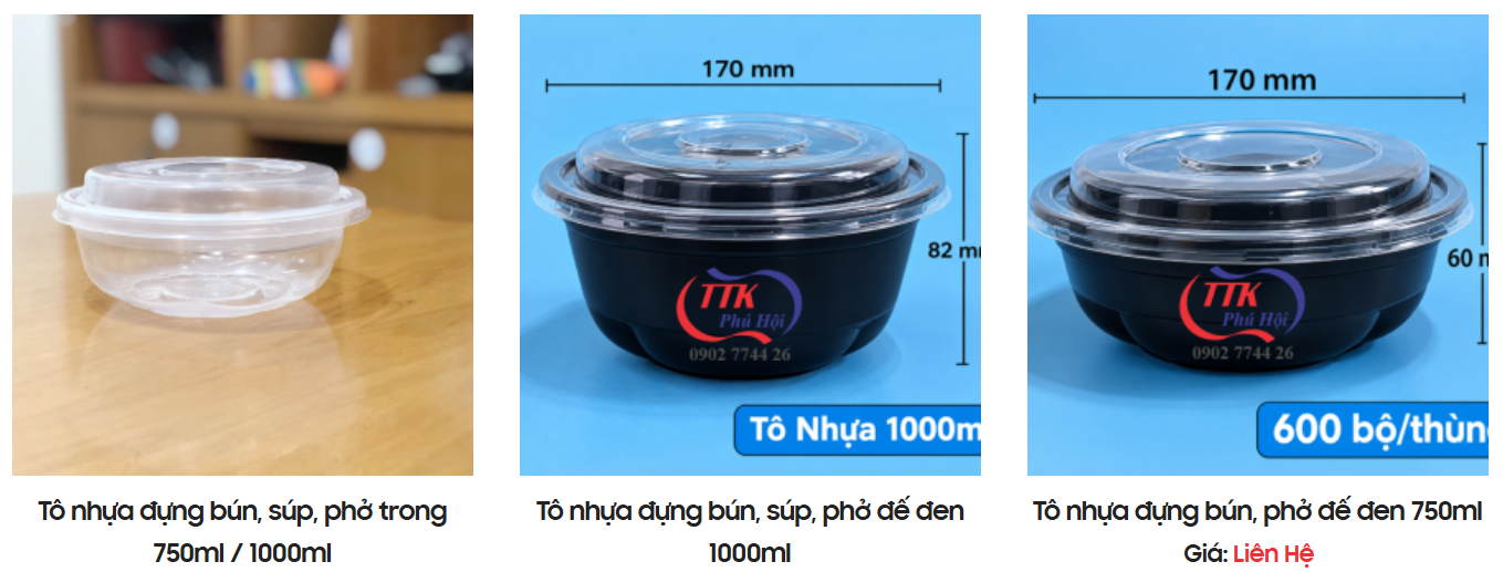 Tô nhựa có nắp