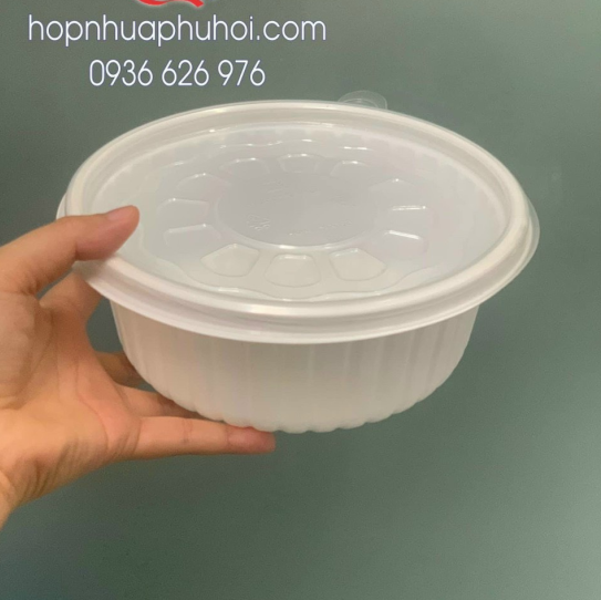 Tô nhựa đựng súp cua, súp gà, cháo 310ml