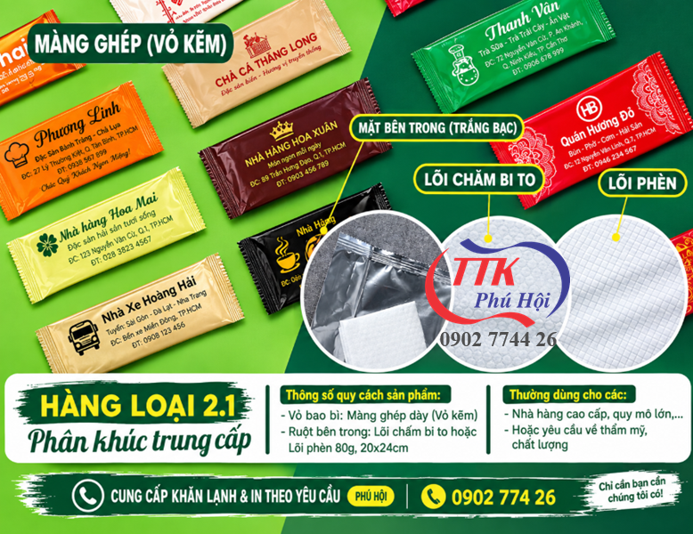 Xưởng sản xuất khăn lạnh khách sạn tại tphcn