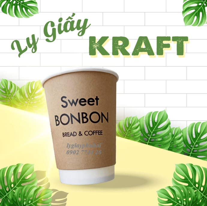 Ly giấy kraft 14oz (360ml) 2 lớp