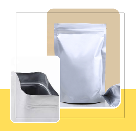 Túi zip bạc đáy đứng