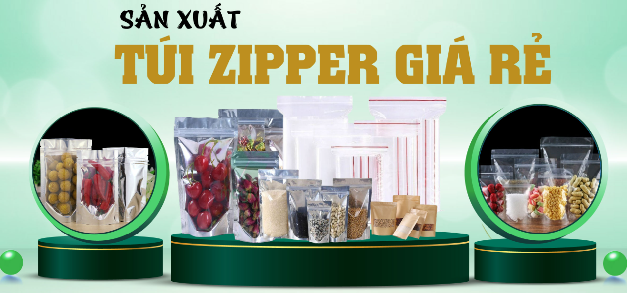 Túi zip đỏ đựng thực phẩm