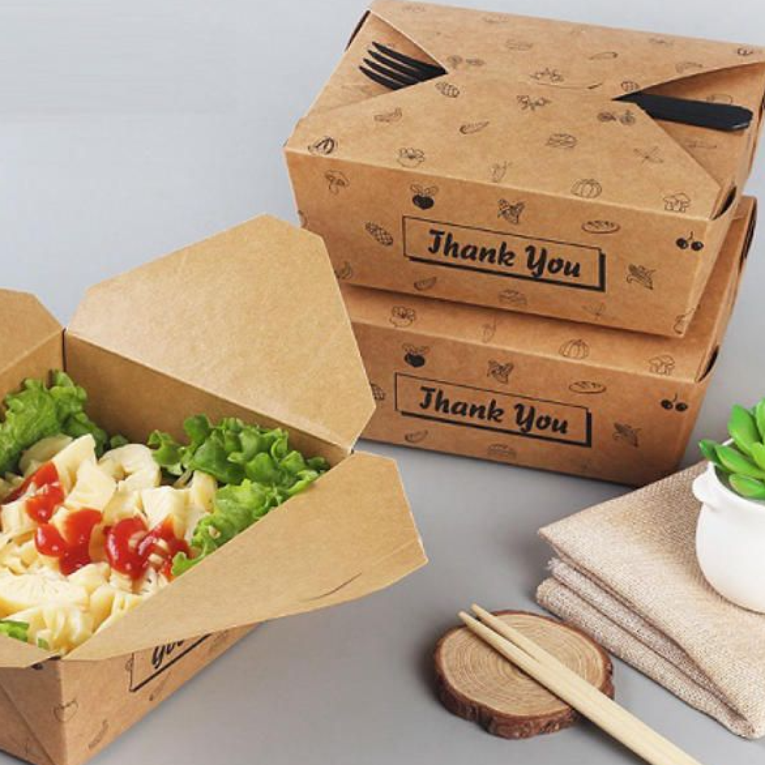 In Hộp Giấy Đựng Salad Tiện Lợi