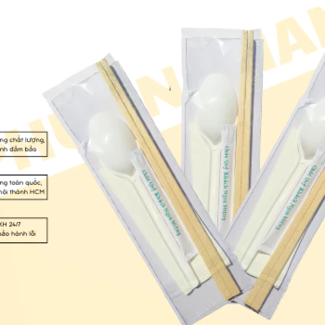 Set Đũa Muỗng Tăm Giấy