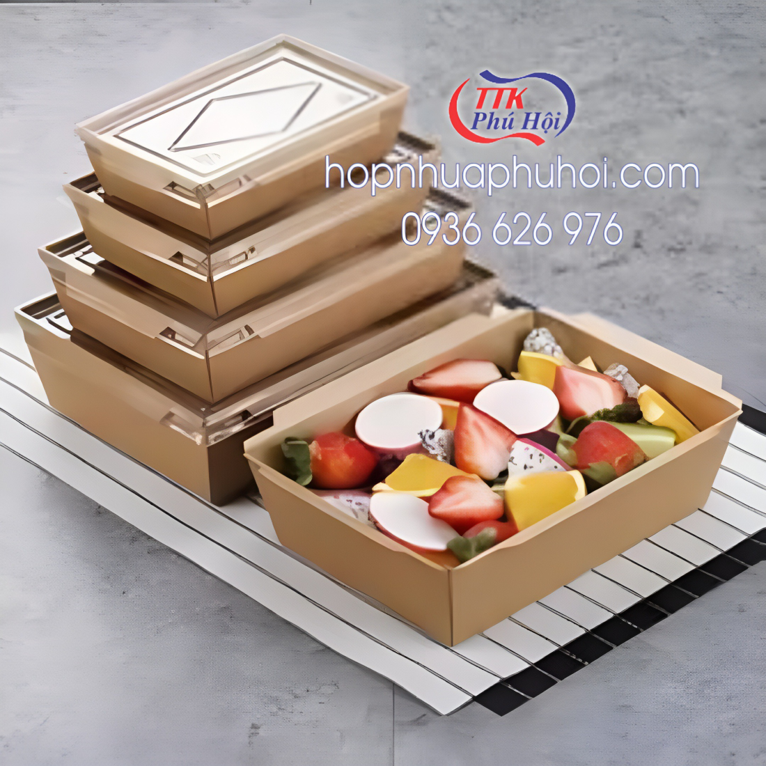 Hộp giấy Kraft nắp trong