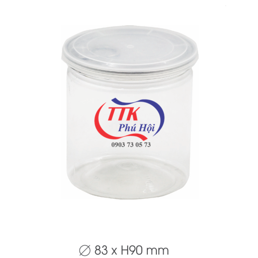 Hũ nhựa nắp nhôm xé đựng mứt dừa