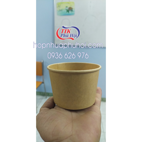 Tô giấy kraft đựng canh súp 350ml