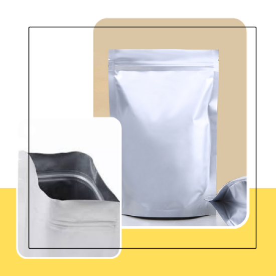 Túi zip bạc hai mặt