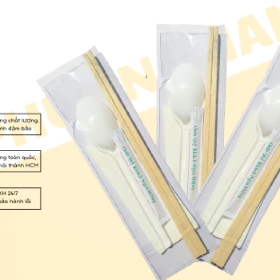 Set Đũa Muỗng Tăm Giấy