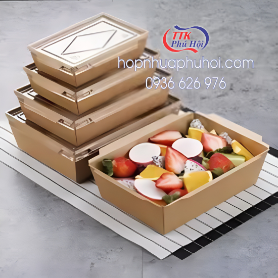 Hộp giấy Kraft nắp trong