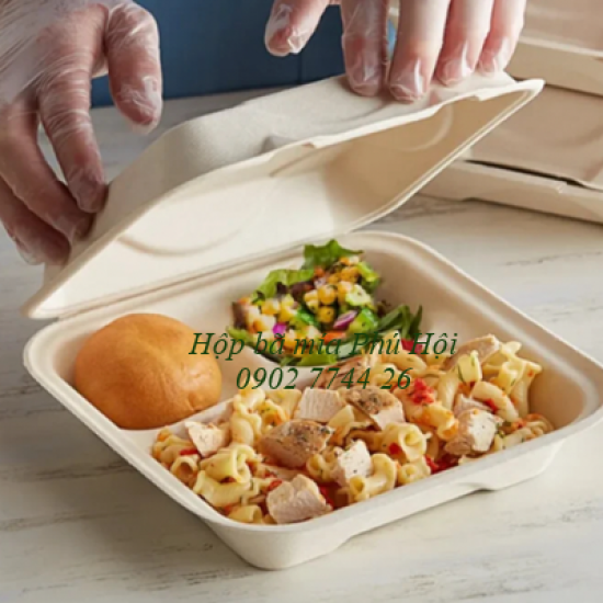 Hộp bã mía 3 ngăn nắp liền tại Quận Thủ Đức TPHCM