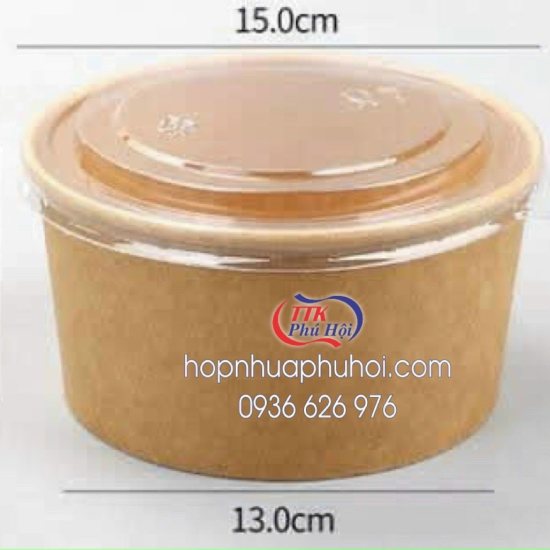 Tô giấy Kraft 1000ml đựng thức ăn
