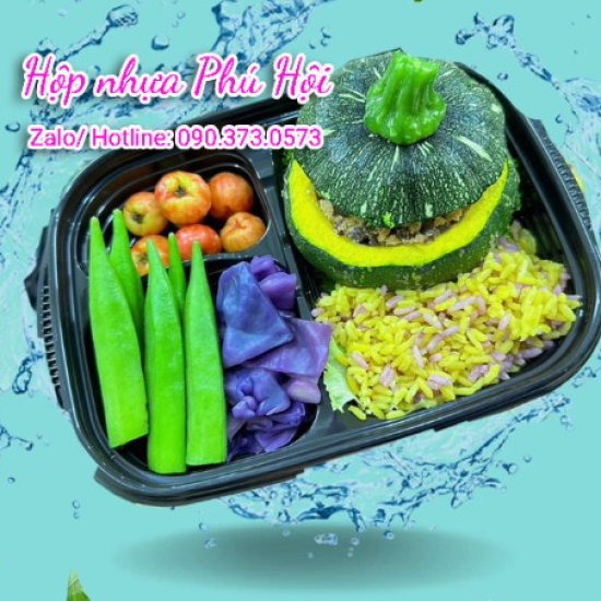 HỘP NHỰA ĐỰNG CƠM 3 NGĂN NHỎ