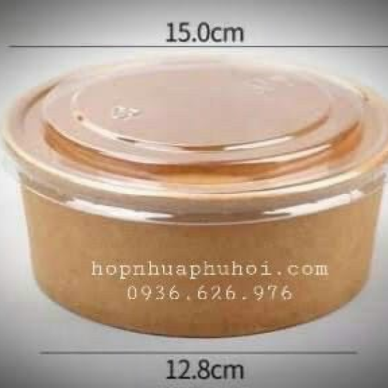 Tô giấy Kraft 750ml đựng thức ăn