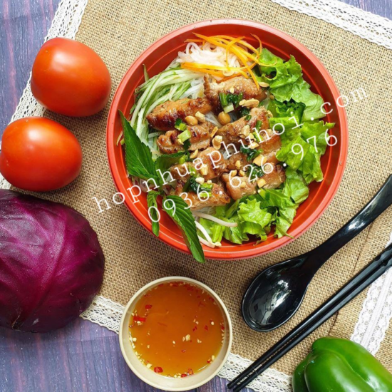 TÔ NHỰA ĐỎ ĐEN BÚN PHỞ 