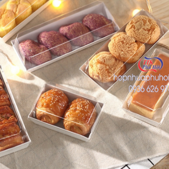 Hộp giấy Kraft nắp trong đựng sushi