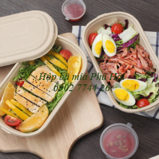 Hộp bã mía 1 ngăn nắp bã mía 700ml tại Quận 6 TP HCM