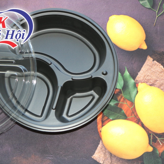 HỘP NHỰA ĐỰNG CƠM 3 NGĂN TRÒN