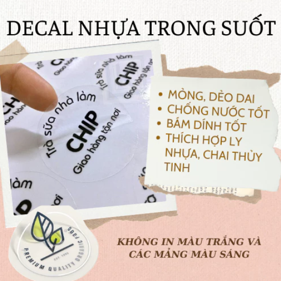 In decal, in tem nhãn tại TP Tân Uyên, TP Bến Cát, Bình Dương