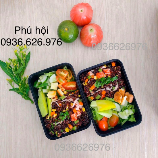 HỘP NHỰA ĐEN 750ml