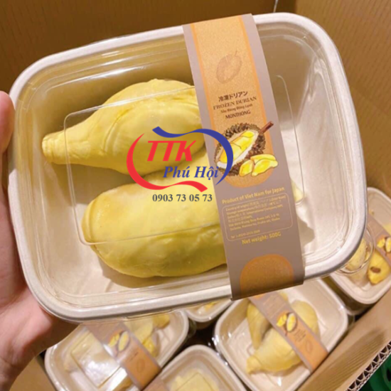 Hộp bã mía đựng sầu riêng