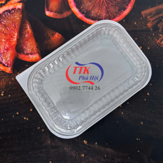 Hộp đựng thực phẩm trắng 1 ngăn – HT203