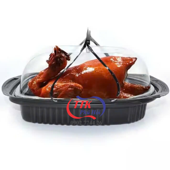 Hộp nhựa đựng gà vịt nguyên con có tay xách cao cấp