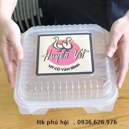 Hộp nhựa đựng gà vịt quay nguyên con