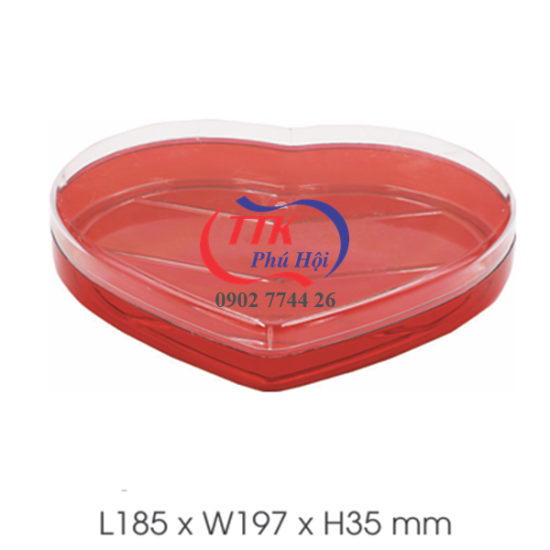 Hộp nhựa trái tim đựng quà lưu niệm