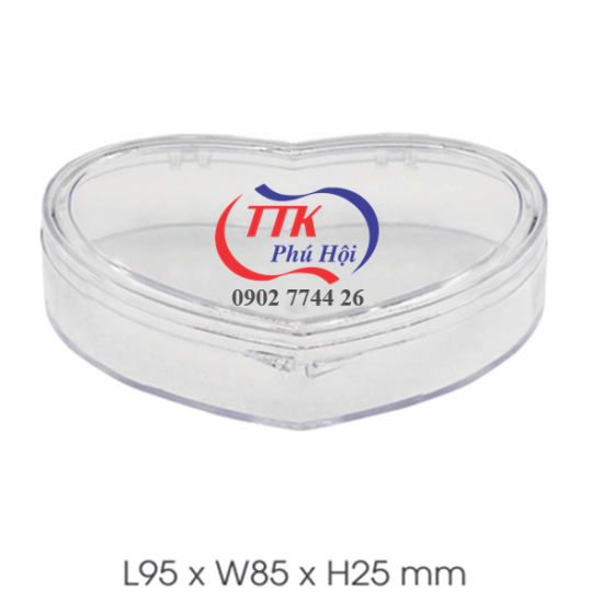 Hộp nhựa trái tim đựng socola