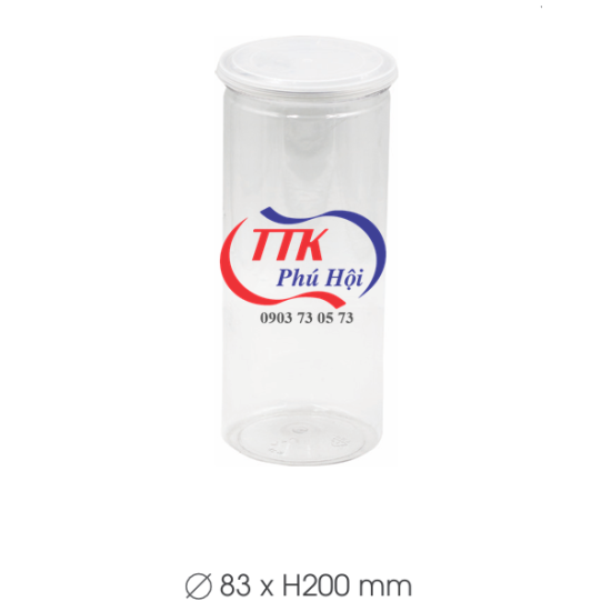 Hũ nhựa nắp nhôm xé đựng cá khô