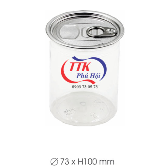Hũ nhựa nắp nhôm xé đựng đậu phộng