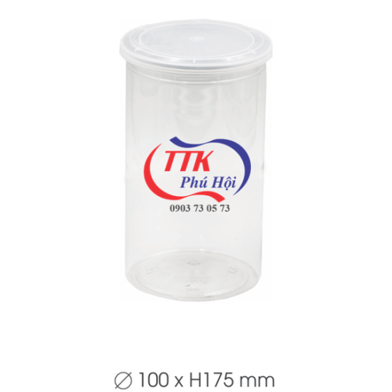 Hũ nhựa nắp nhôm xé đựng granola, yến mạch