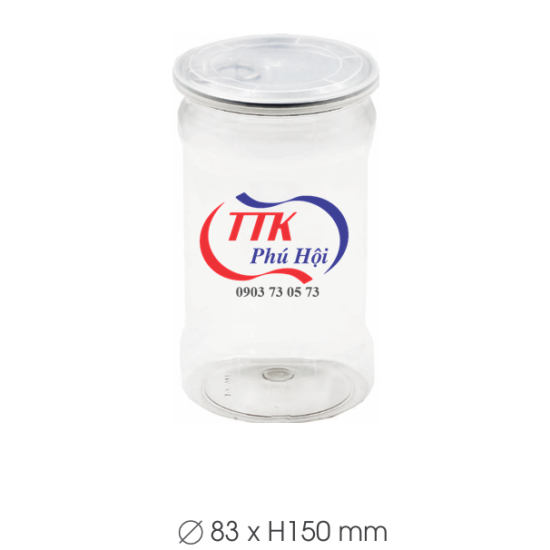 Hũ nhựa nắp nhôm xé đựng hạt macca