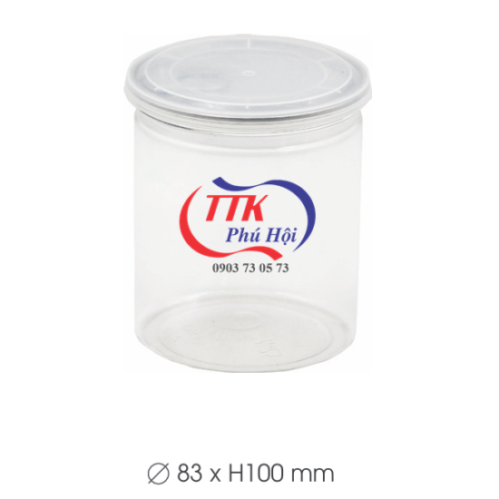 Hũ nhựa nắp nhôm xé đựng kẹo dẻo