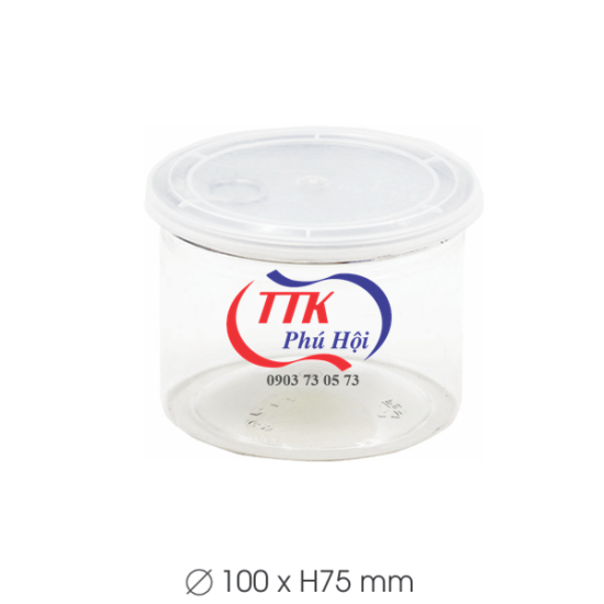 Hũ nhựa nắp nhôm xé đựng trái cây sấy, rong biển
