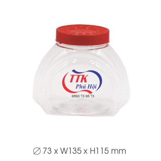 Hũ nhựa nắp nhựa đựng da cá, da heo, tóp mỡ