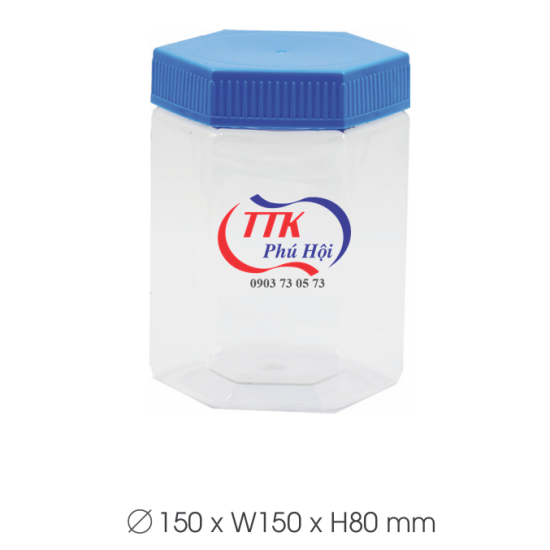 Hũ nhựa nắp nhựa đựng tép khô, tôm khô
