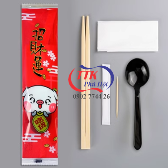 In bao bì combo dụng cụ ăn uống