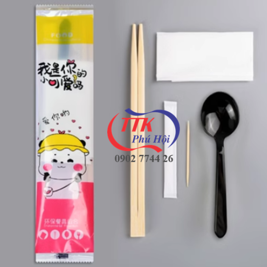 In bao combo dụng cụ ăn cá nhân
