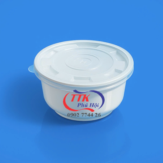 Tô nhựa trắng đựng phở, hủ tiếu, canh 710ml
